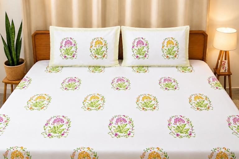 Gulbagh Percale Cotton Bedsheet