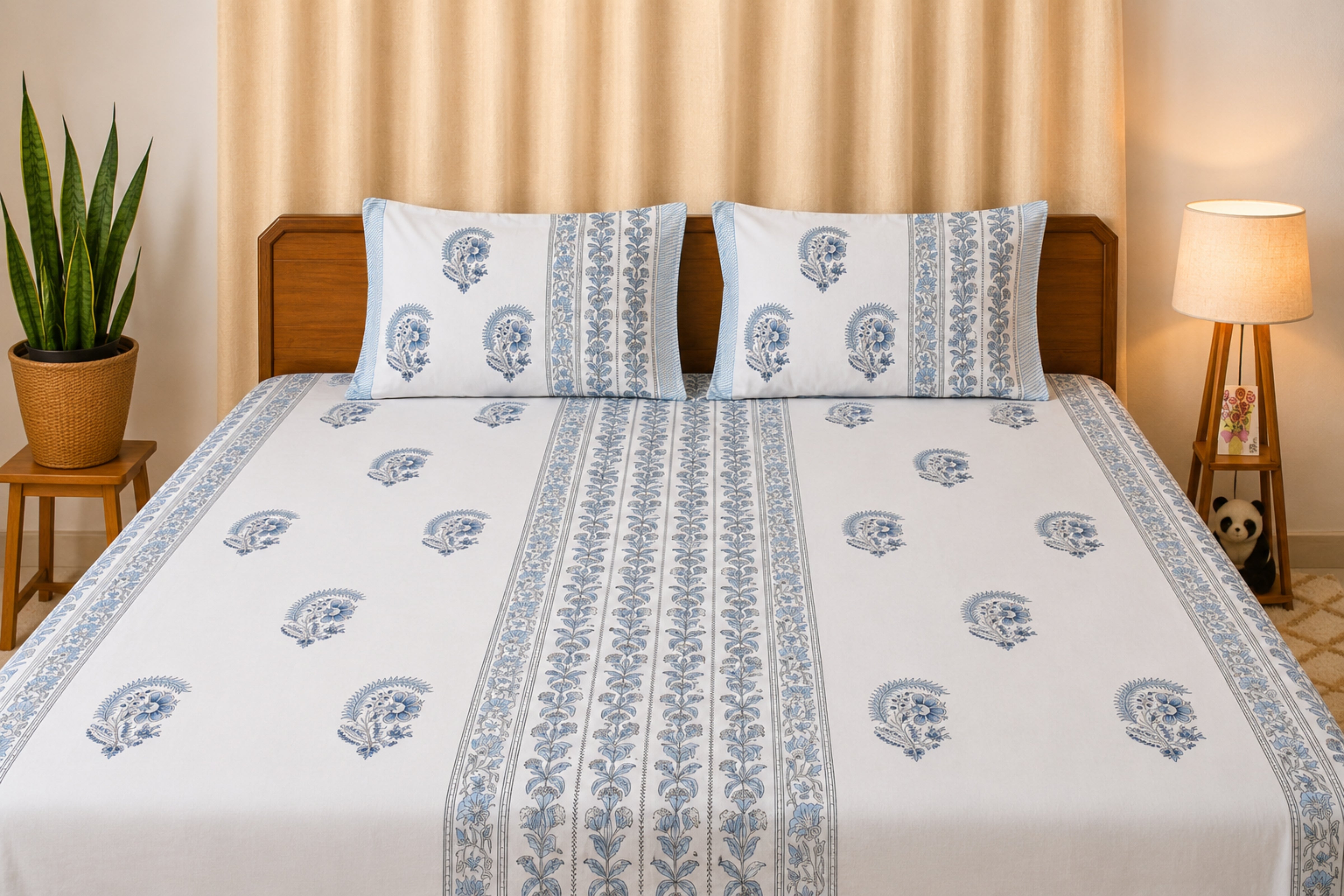 Neel Vatika Percale Cotton Bedsheet
