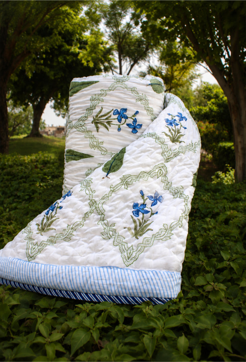 Organic Mulmul Cotton Quilt - Neel Vatika