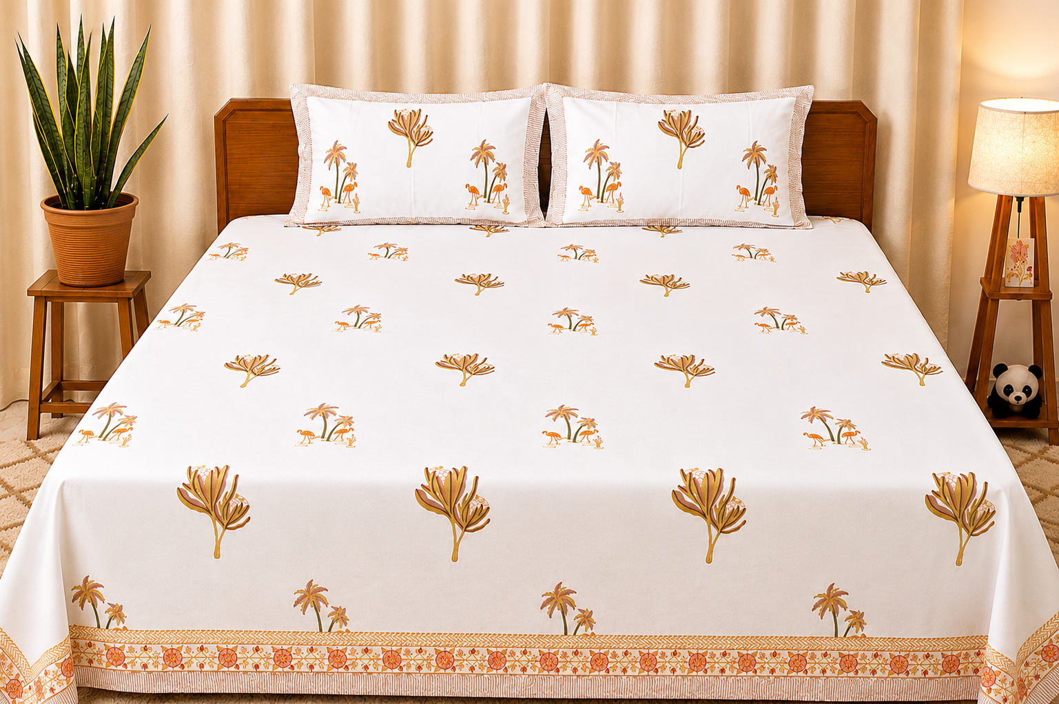 Bagh-E-Maru Percale Cotton Bedsheet