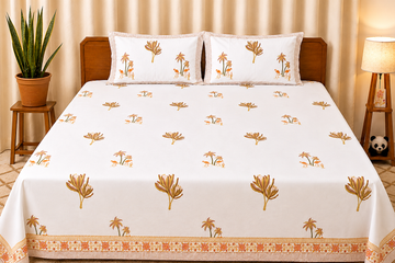 Bagh-E-Maru Percale Cotton Bedsheet