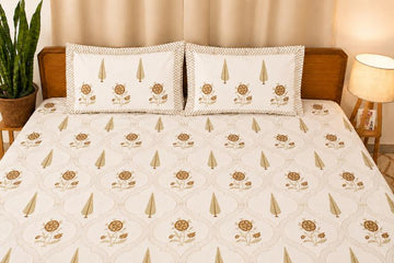 Gulkaar Percale Cotton Bedsheet