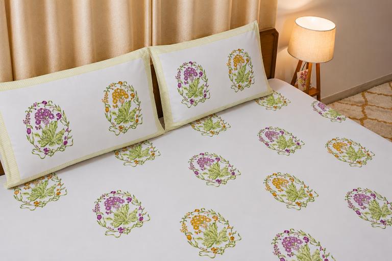 Gulbagh Percale Cotton Bedsheet