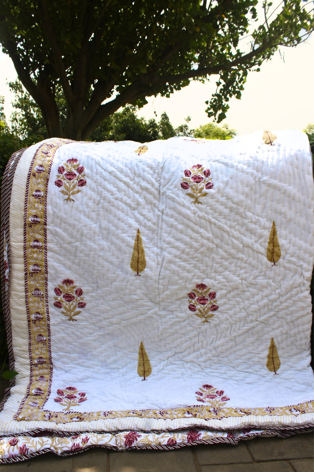 Organic Mulmul Cotton Quilt - Vrindavan