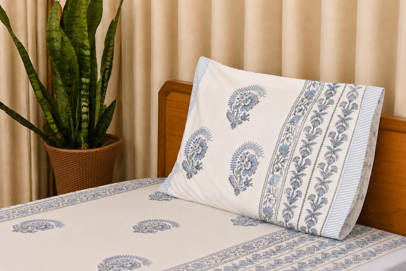 Neel Vatika Percale Cotton Bedsheet