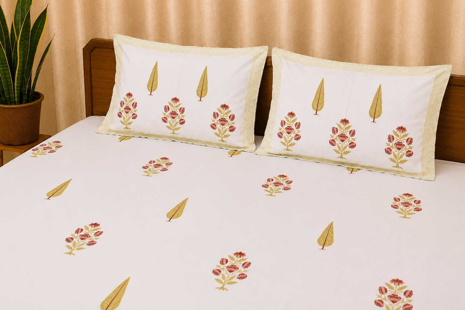Vrindavan Percale Cotton Bedsheet