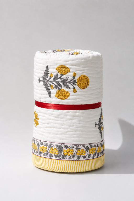 Organic Mulmul Cotton Quilt - Sunheri