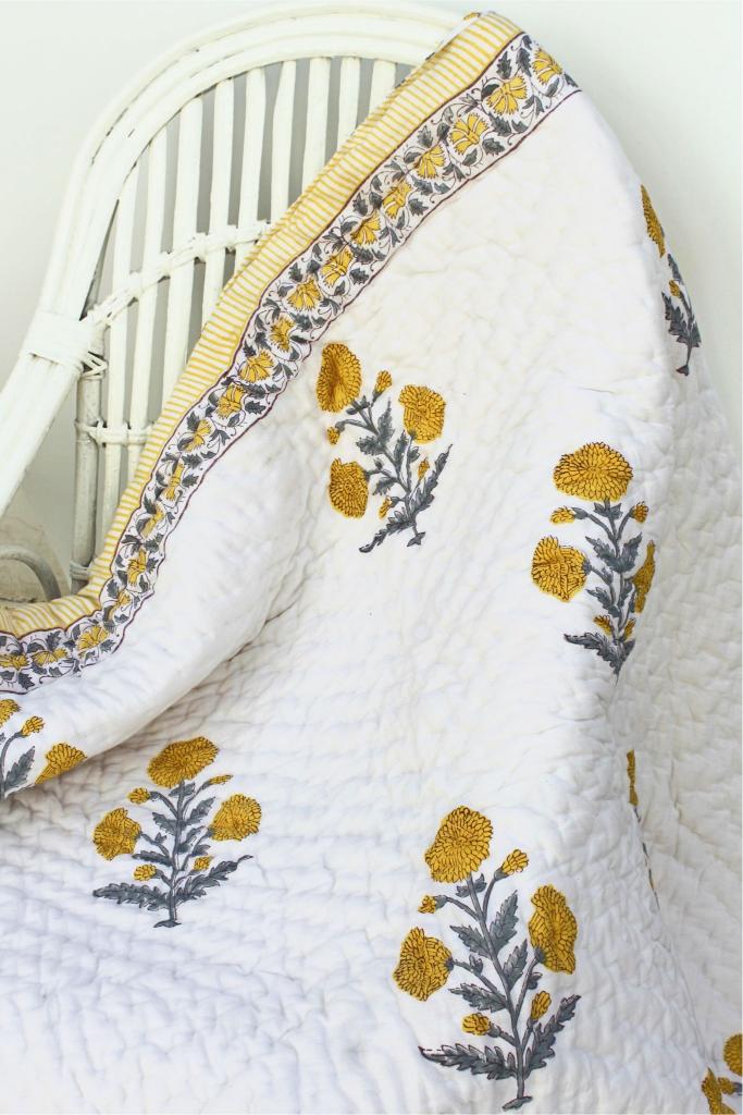 Organic Mulmul Cotton Quilt - Sunheri